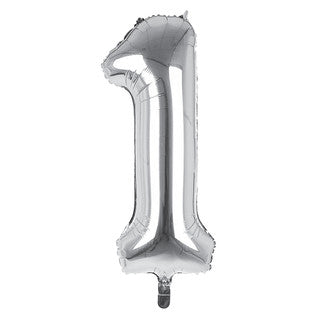 Silver Number Foil Balloons - 16 Inch - Jack&Jinn