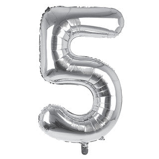 Silver Number Foil Balloons - 16 Inch - Jack&Jinn