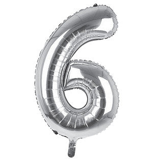 Silver Number Foil Balloons - 16 Inch - Jack&Jinn