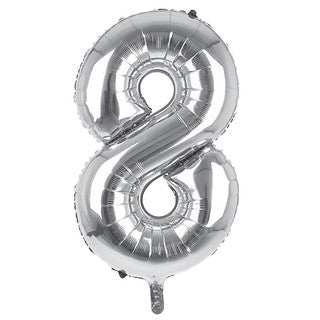 Silver Number Foil Balloons - 16 Inch - Jack&Jinn