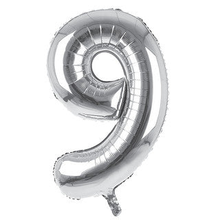 Silver Number Foil Balloons - 16 Inch - Jack&Jinn