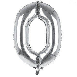 Silver Number Foil Balloons - 16 Inch - Jack&Jinn