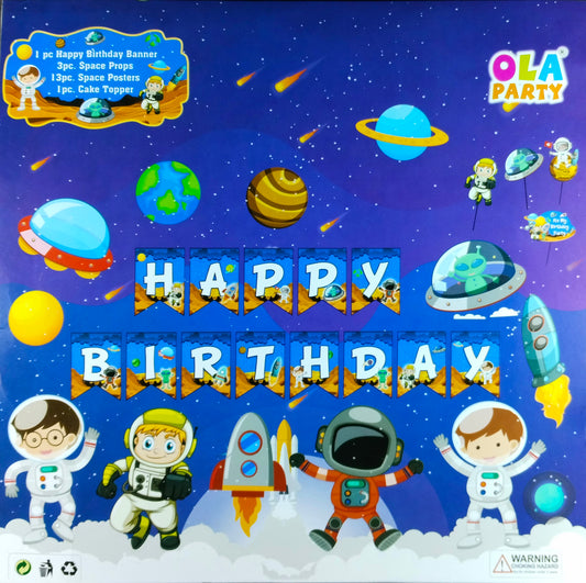 Birthday Decoration Kit - Space Theme for Simple Birthday Decorations at Home
