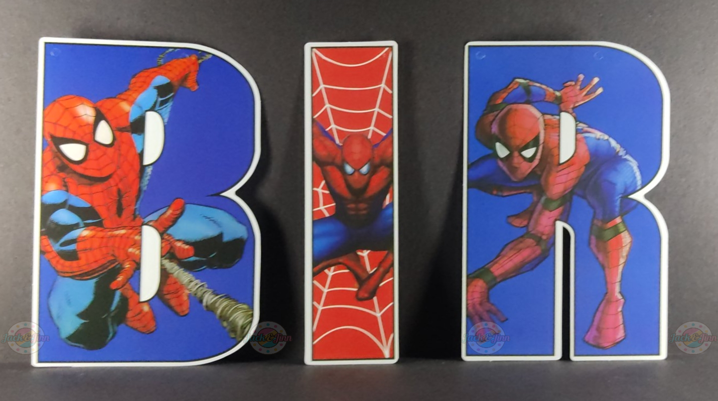 Birthday Banner - Spiderman Theme for Simple Birthday Decorations at Home - Jack&Jinn