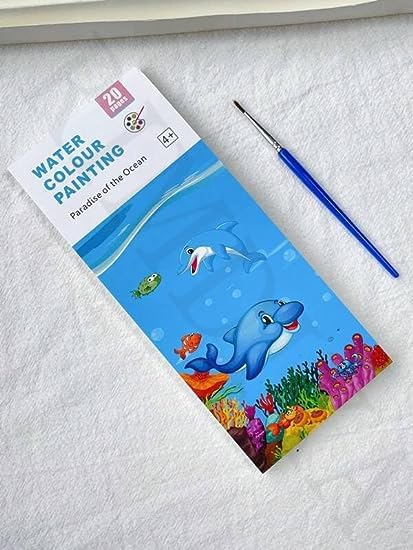 Pocket Watercolor Painting Book for Kids, Watercolor Bookmarks for Painting Pocket-size Notebook