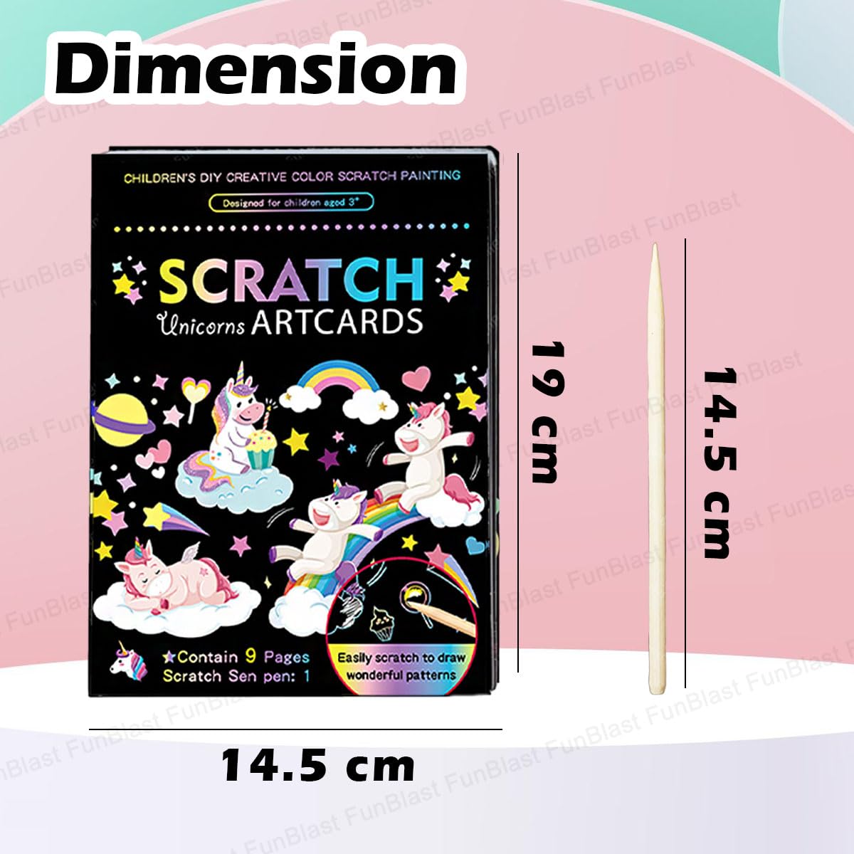 Unicorn Art Cards and Scratch Book