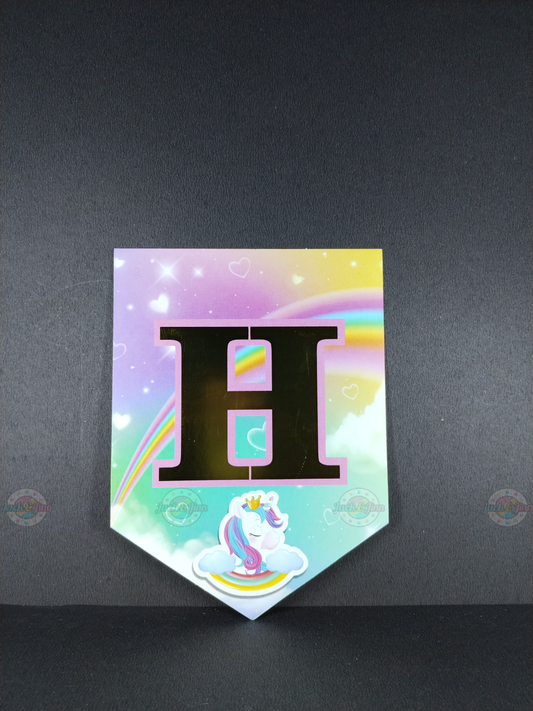 Unicorn Theme Birthday Banner - Jack&Jinn