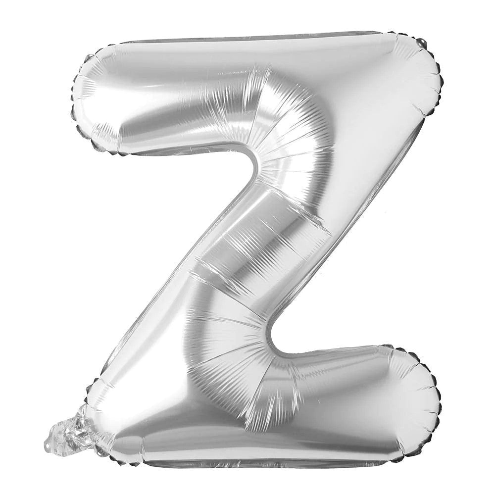 Alphabets Foil Balloon - Silver - 16 Inch - Jack&Jinn