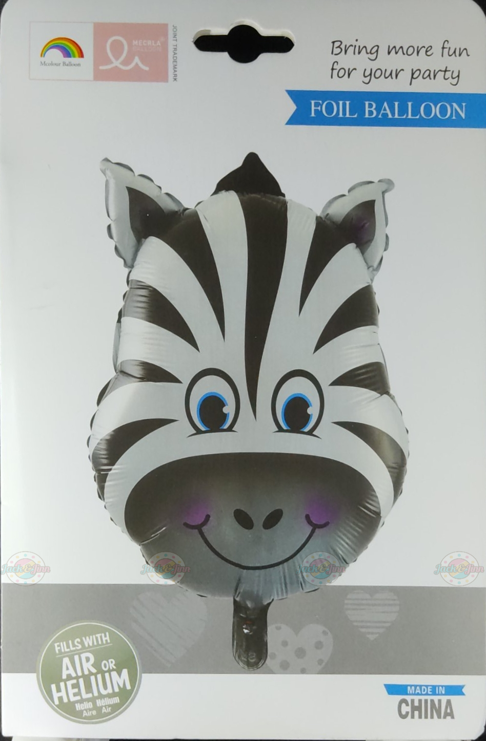 Zebra Foil Balloon - Jack&Jinn