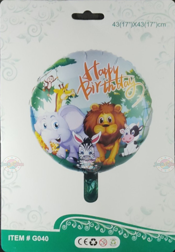 Foil Balloon Single - Animals - Jack&Jinn