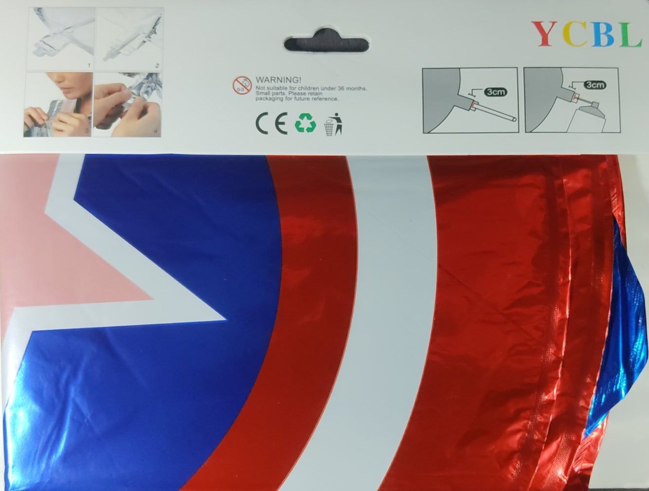 Baby Captain America 5 Pieces Foil Balloon Set