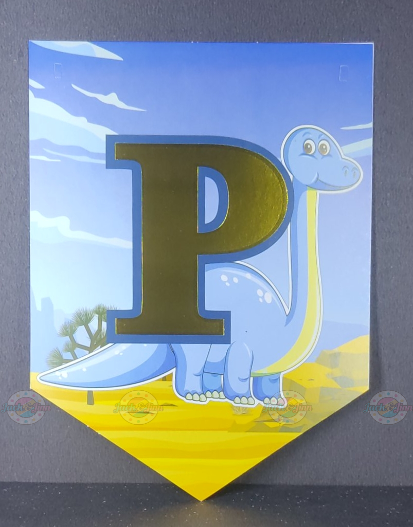 Dino Banner Gold Letters - Jack&Jinn