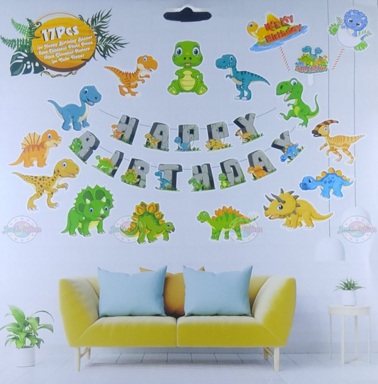 Birthday Decoration Kit - Dinosaur Theme for Simple Birthday Decorations at Home - Jack&Jinn