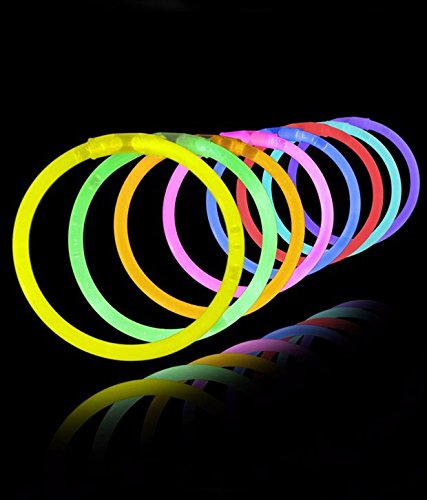 Neon Bracelets | Neon Glow in The Dark Bangles Sticks for Parties - 10 pieces pack