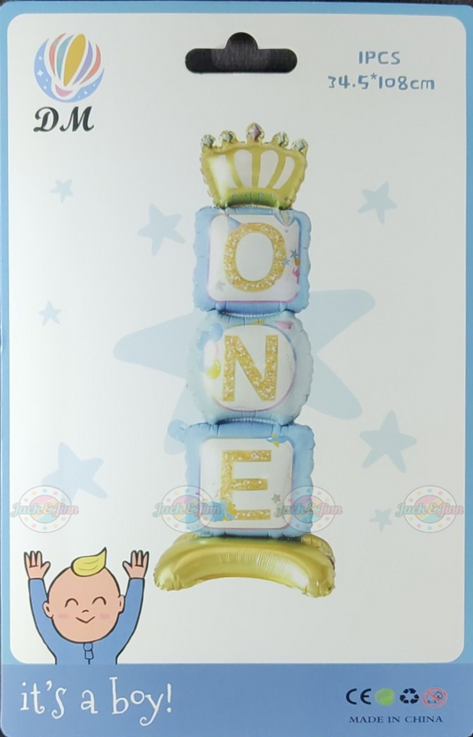 Blue Number One Box Foil - Jack&Jinn