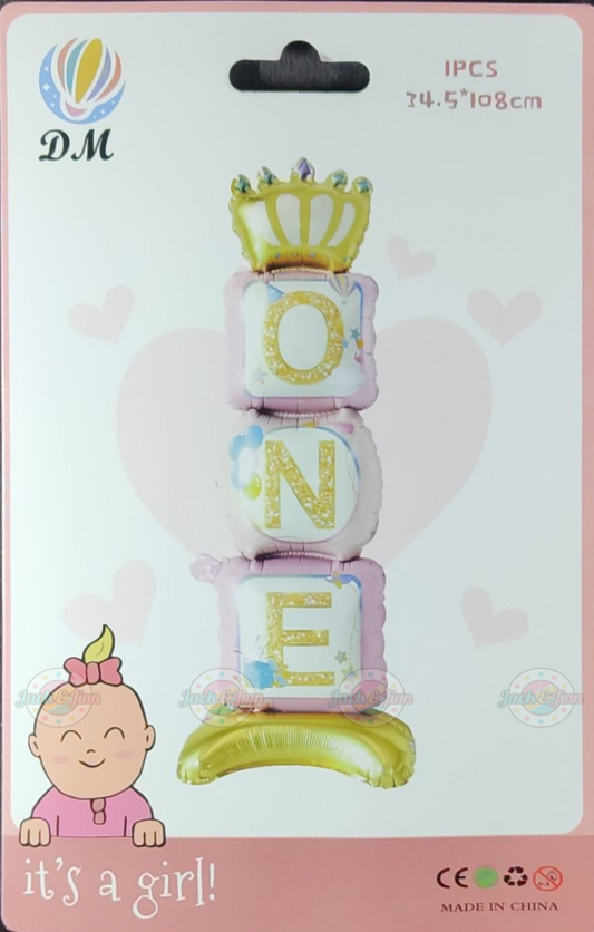 Pink Number One Box Foil - Jack&Jinn