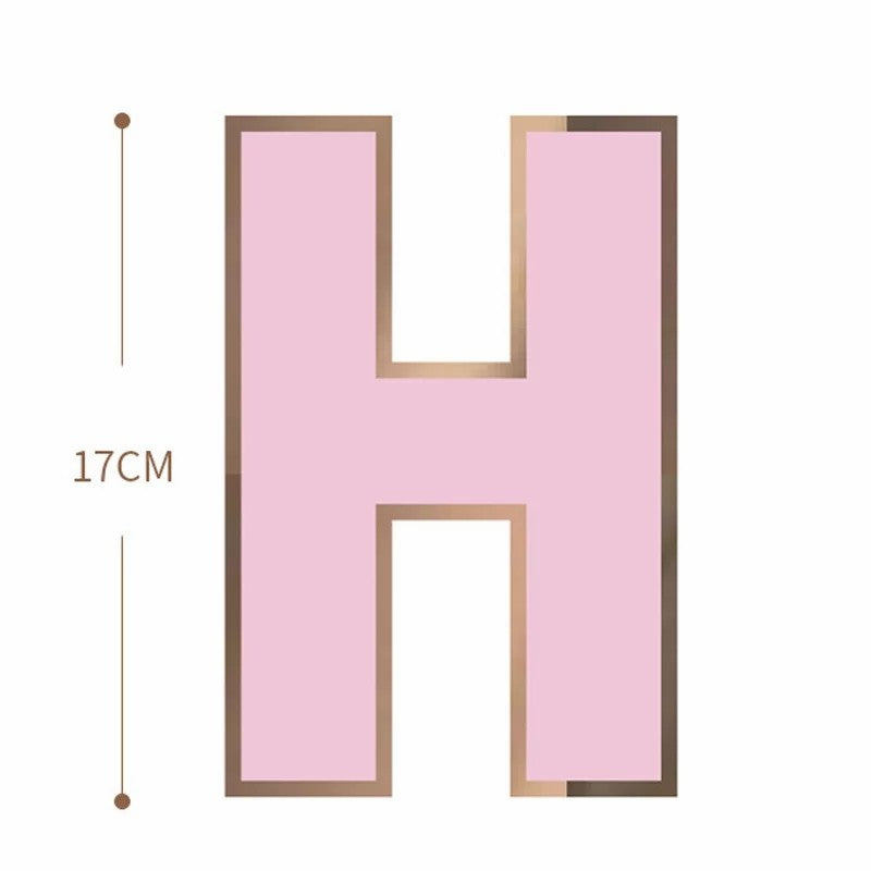 Birthday Banner Bunting - Pastel Multi Color Letter Shaped with Gold Border for Simple birthday decorations at Home