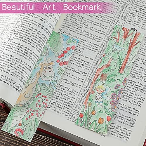 Pocket Watercolor Painting Book for Kids, Watercolor Bookmarks for Painting Pocket-size Notebook