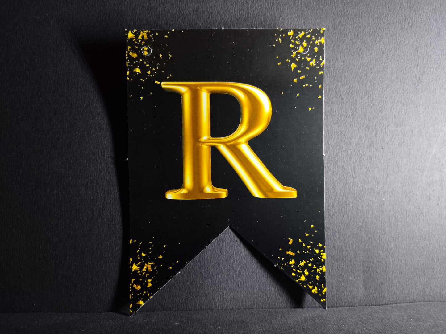 Retirement Banner - Black with Gold Letters