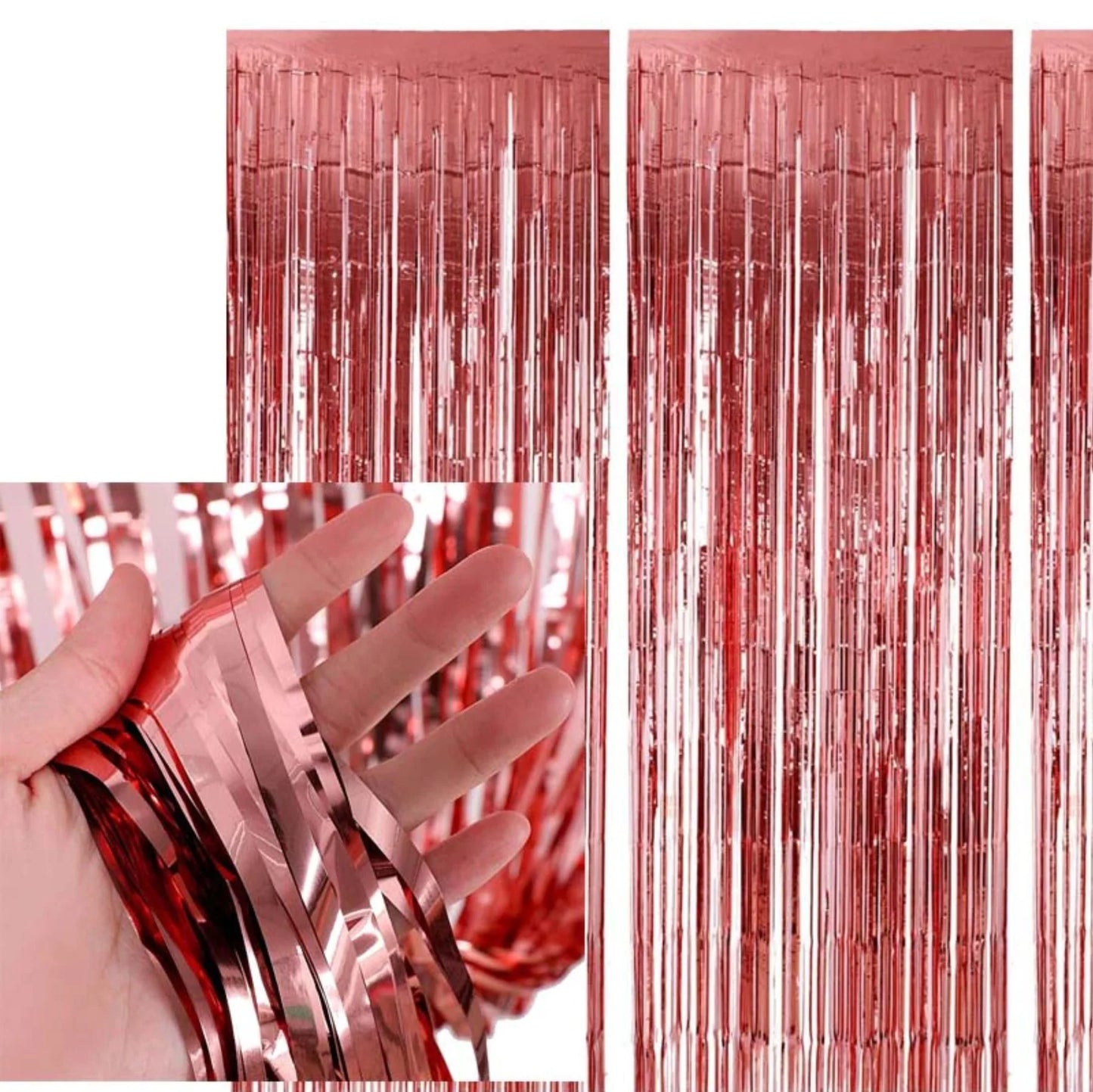 Rose Gold Foil Fringe Curtain - Jack&Jinn