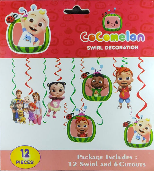 Cocomelon Theme Swirls and Cutouts