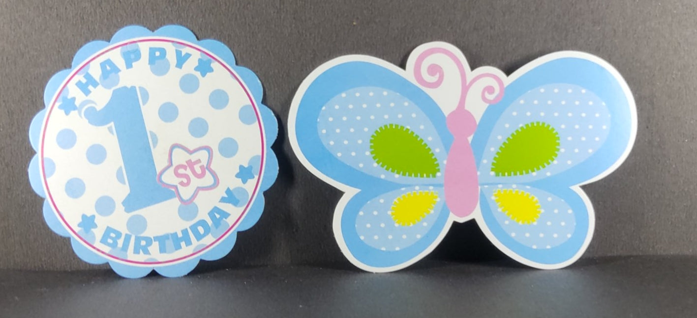 First Birthday Boy - Swirl Decoration - Blue - Jack&Jinn