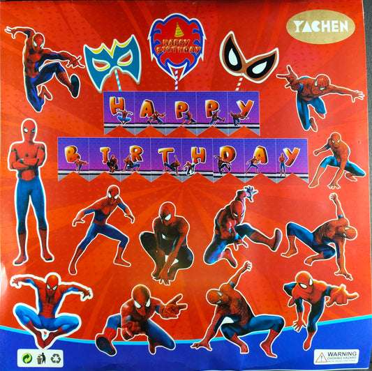 Birthday Decoration Kit - Spiderman Theme for Simple Birthday Decorations at Home