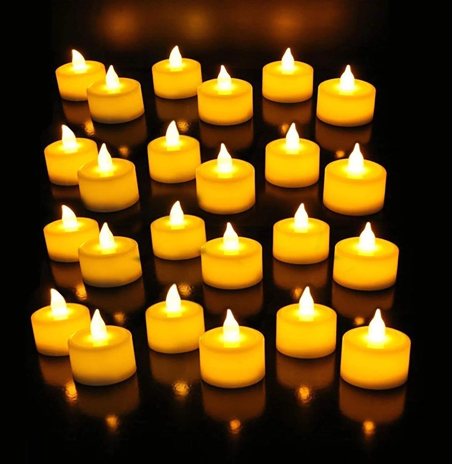 LED Tea Light Candle Diya Acrylic Smokeless, Flameless, Battery Operated - 1 piece
