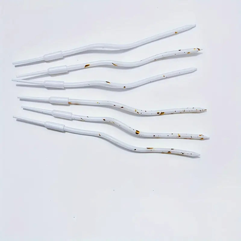 White Twister Candles with gold design 6pc Set - Jack&Jinn