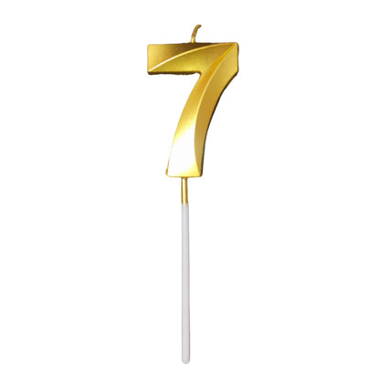 Number Seven Candle - Gold