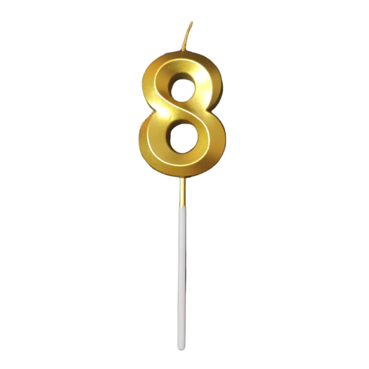 Number Eight Candle - Gold