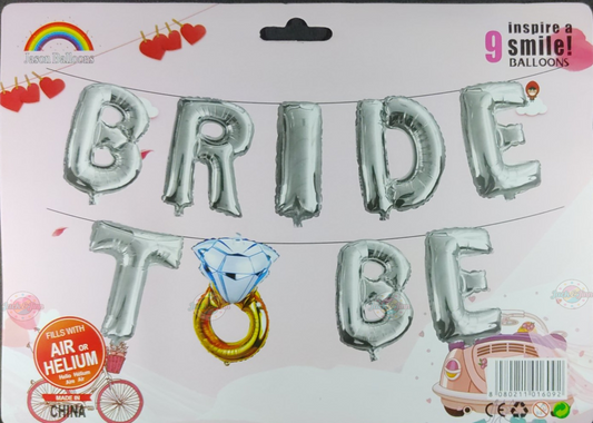 Silver Bride To Be Foil Banner