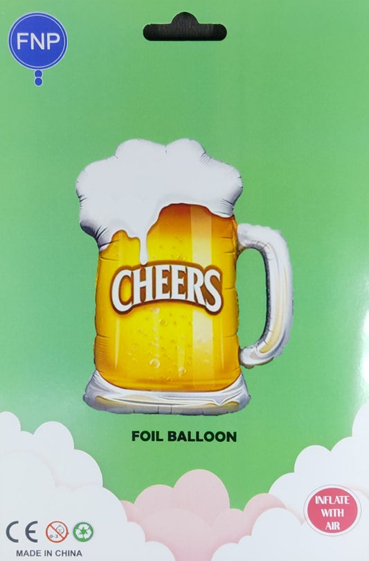 Beer Mug - Cheers Printed Foil Balloon Single