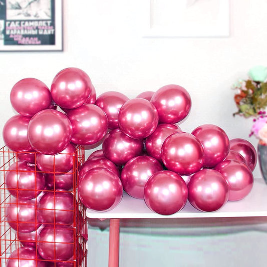 Pink Chrome Balloons