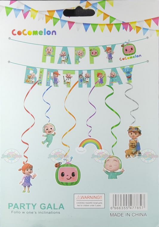 Birthday Banner - Cocomelon Theme for Simple birthday decorations at Home