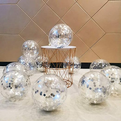 Exclusive Silver Confetti Balloons for Stunning Decorations