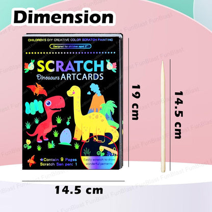 Dinosaur Art Cards and Scratch Book