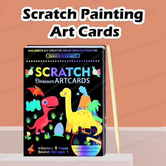 Dinosaur Art Cards and Scratch Book
