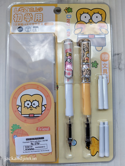 Fountain Pen and Catridges with Stationery Box - Jack&Jinn