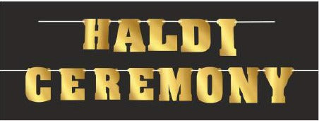 Gold Haldi Ceremony Banner