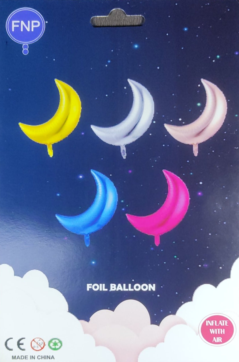 Gold Half Moon Foil Balloon Single