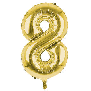 Gold Number Foil Balloons - 32 Inch