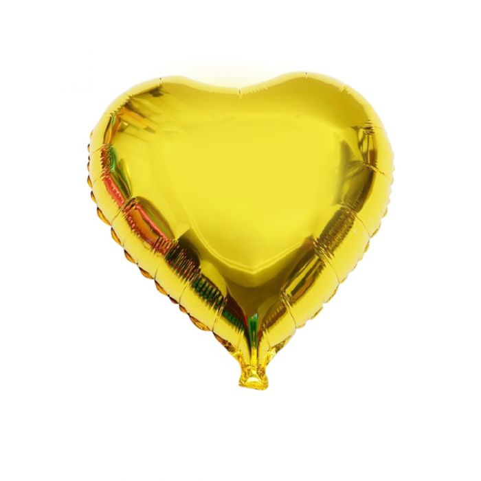 Gold Heart Foil Balloon - 18 Inch
