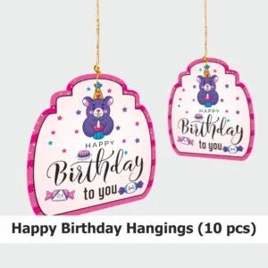 Happy Birthday Hangings - 10 pcs pack