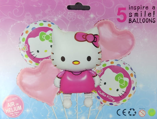 Hello Kitty Foil Balloon - 5 pieces set for Simple Birthday Decorations at Home
