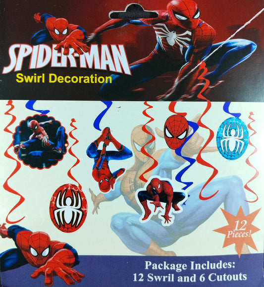Spiderman Theme Swirls and Cutouts