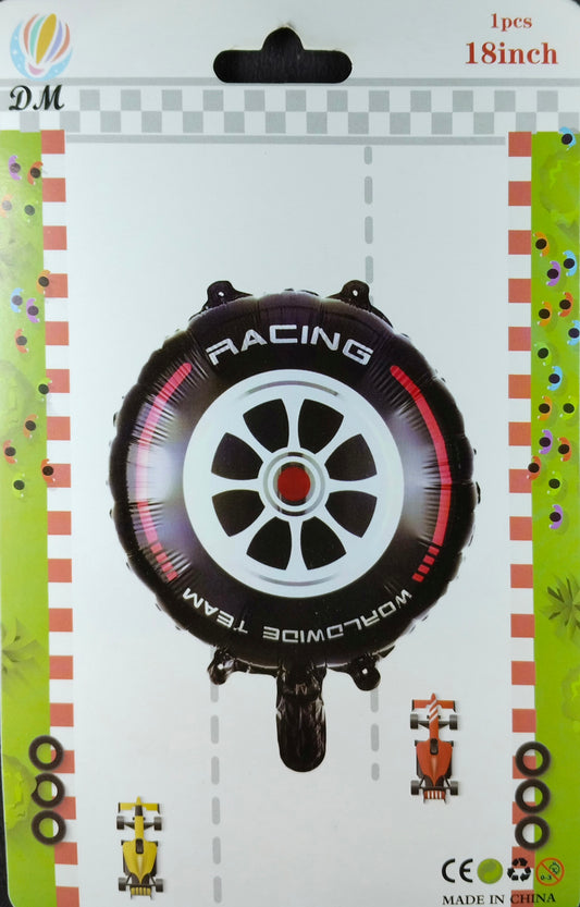 Racing Wheel - Foil Balloon Single