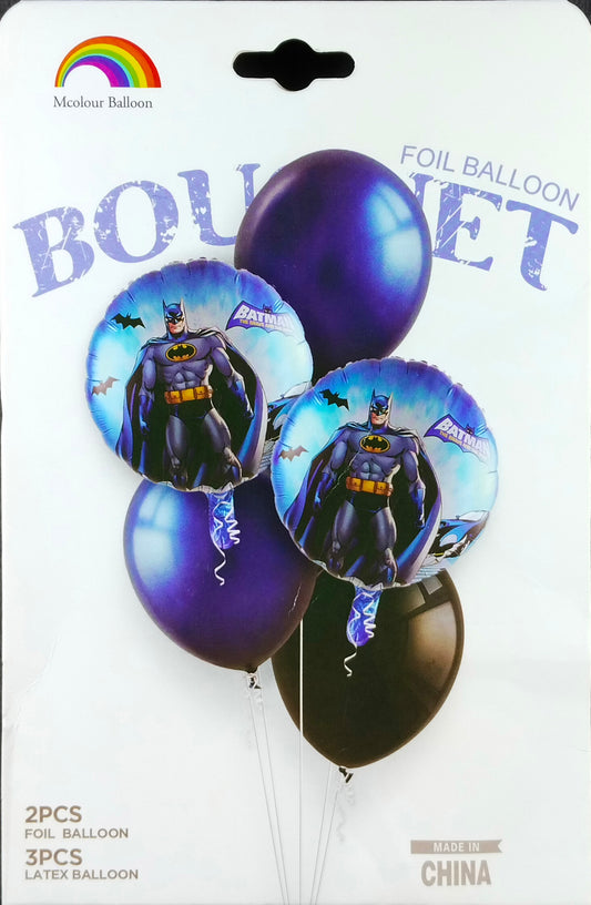 Batman 5 Pieces Foil and Printed Balloon Set