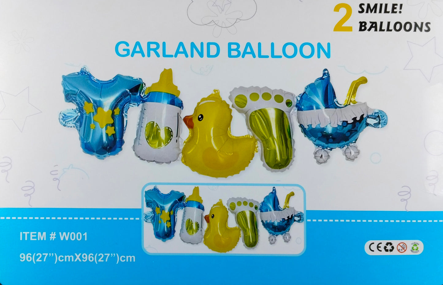 Baby Shower Garland Foil Balloon - 2 sets