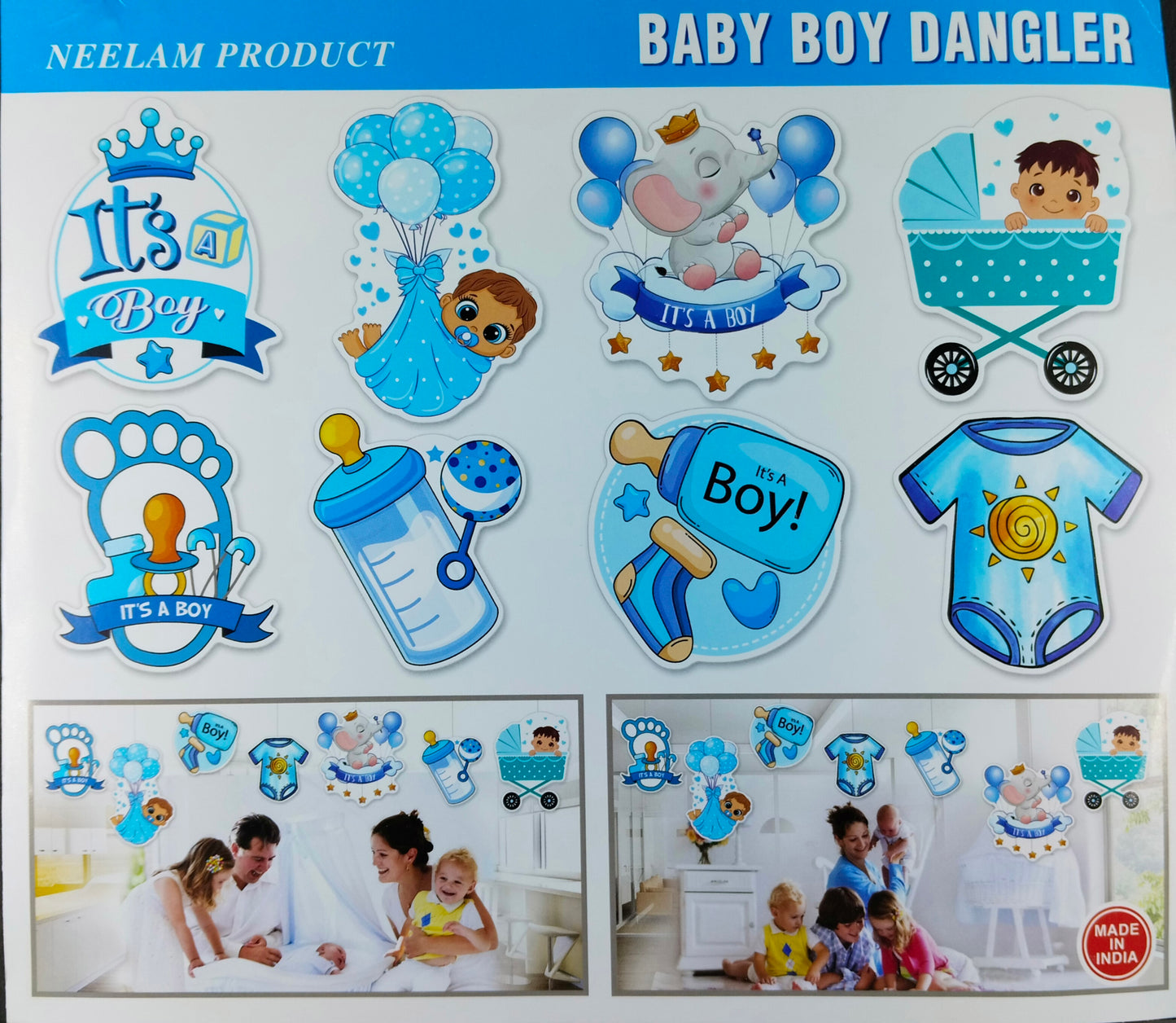 Welcome Baby Danglers - Boy